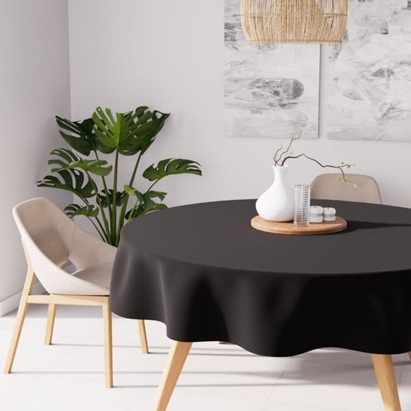 "ALIX" rund duk 180cm svart