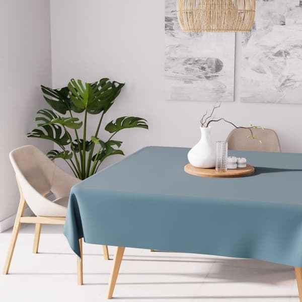 Fyrhimmel med fläckskydd kvadratisk 180X180 cm ALIX blå celadon, av Soleil d'ocre