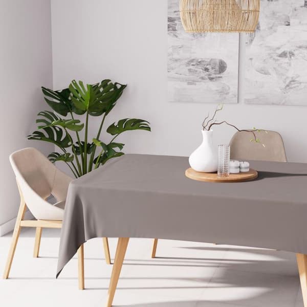 Rektangulär fläckskyddsduk 140x300 cm ALIX moka, av Soleil d'Ocre