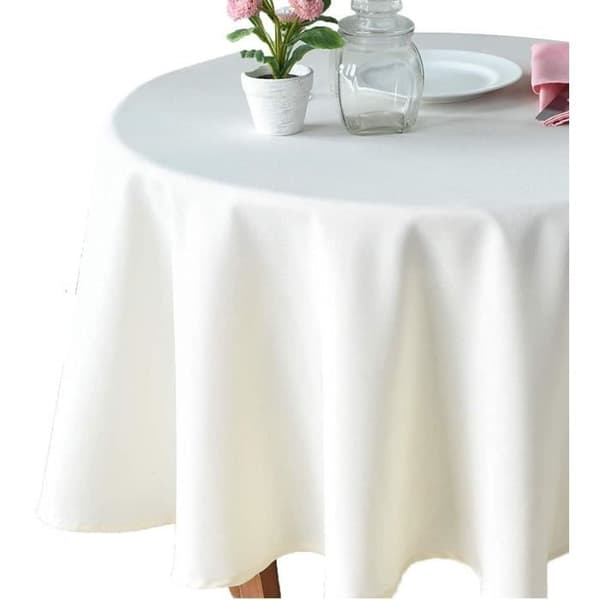 Rundduk - Bröllopsdekoration - Elfenben - 335 cm - 80% Polyester - Maskintvättbar
