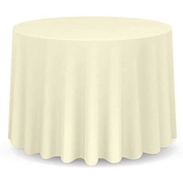 Rundduk - Bröllopsdekoration - Elfenben - 335 cm - 80% Polyester - Maskintvättbar
