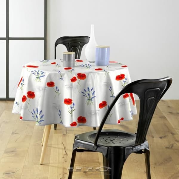 Rund duk - INRE MILDHET - Sisteron - 160 cm - PVC - Flerfärgad