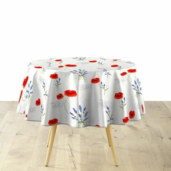 Rund duk - INRE MILDHET - Sisteron - 160 cm - PVC - Flerfärgad