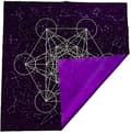 Miniatyrbild 3 av 4: Namvo duk lila sammet Tarot duk tryckt - helig geometri - för tarotälskare - 60 x 60 cm
