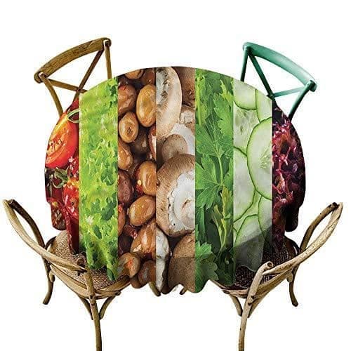 Rund duk - JUNG - D70 cm - Gul - Polyester - Maskintvättbar