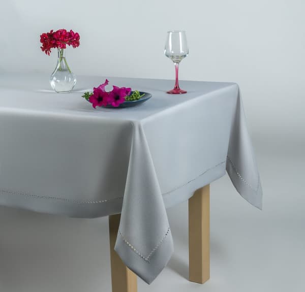Duk med hålsöm grå 130x160 Elegant
