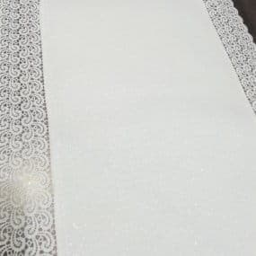 Tahroja hylkivä pöytäliina guipure-pitsillä VALKOINEN 110x160