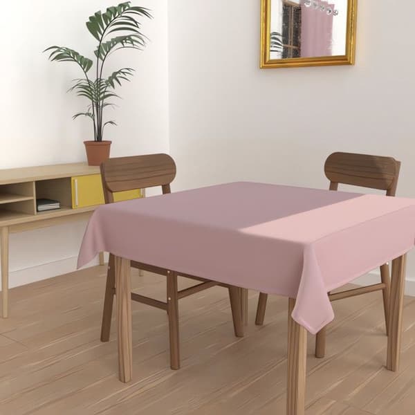 Fleckskyddsduk kvadratisk 180x180 cm ALIX rosa, av Soleil d'ocre