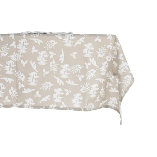 Dukar och servetter DKD Home Decor 9 Delar 2 antal 150 x 250 x 0,5 cm Beige Rosa Vit Grön Ljusbrun