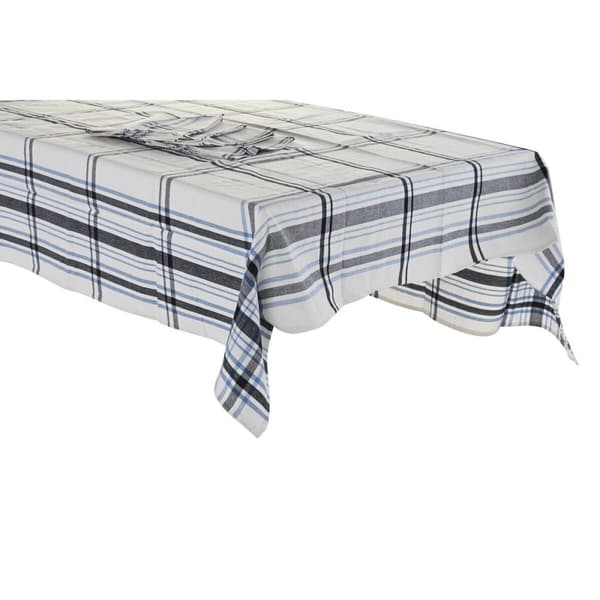 Dukar och servetter DKD Home Decor 150 x 150 x 0,5 cm Svart Beige Blå Vit