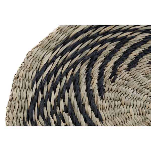 Bordsunderlägg DKD Home Decor Svart Naturell 38 x 38 x 1 cm