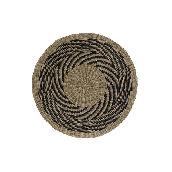 Bordsunderlägg DKD Home Decor Svart Naturell 38 x 38 x 1 cm