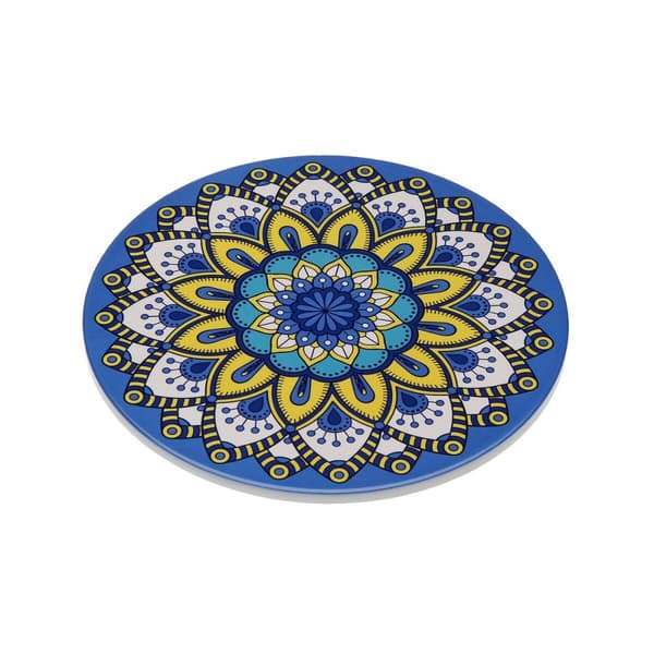 Bordsunderlägg Versa Blå Kork Keramik Mandala 20 X 0,6 X 20 CM