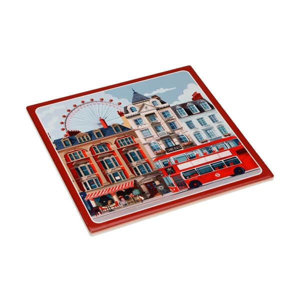 Bordsunderlägg Versa London Kork Keramik 20 X 0,6 X 20 CM