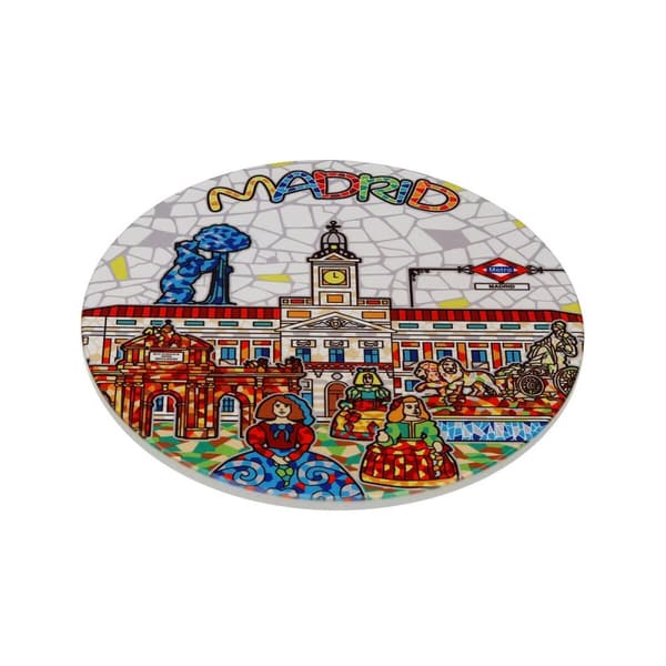 Dækkeserviet Versa Madrid Kork Keramik 20 X 0,6 X 20 CM