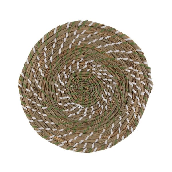 Bordsunderlägg Versa Vit Grön Textil Vattenhyacint 38 cm