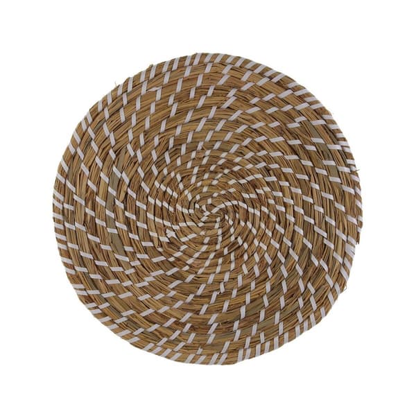 Bordsunderlägg Versa Vit Textil Vattenhyacint 38 cm