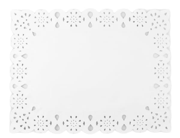 Rektangulære papirservietter 30x40 cm 12 stk. hvide