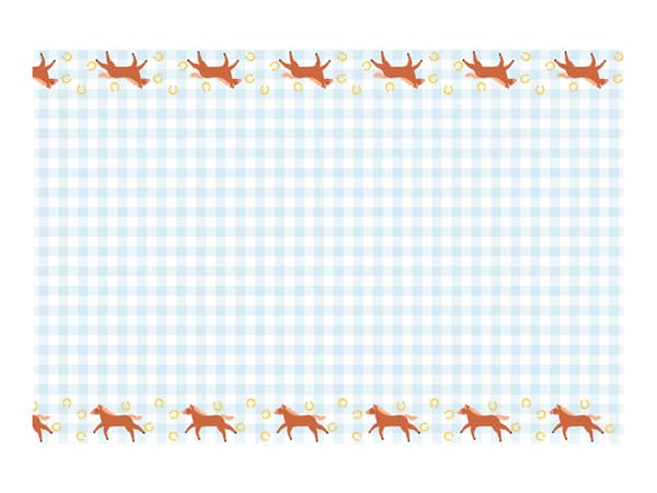 Papirdug Ternet med heste, blandet, 180x120 cm