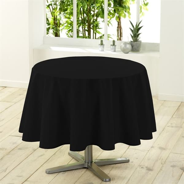 Vanlig rund duk diameter 180 cm ESSENTIEL svart