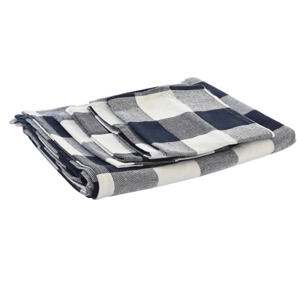 Dukar och servetter DKD Home Decor 150 x 150 x 0,5 cm Blå Vit