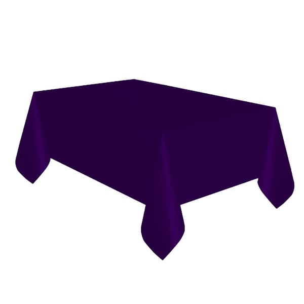 Unique Party Återanvändbart rektangulärt plastduksskydd (19 färger) Deep Purple One Size
