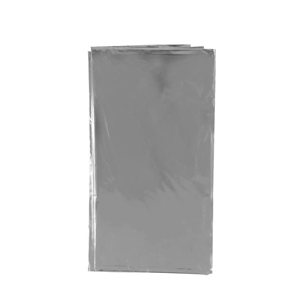 Bristol Novelty Metallic Table Cover Silver 135x270cm