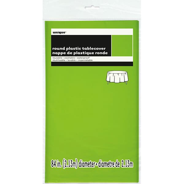 Unique Party Neon plastik runde borddækning Neon Green 213cm