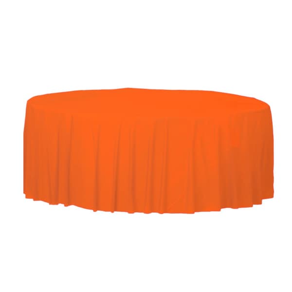 Amscan Rundt plastöverdrag (12 st) Orange Peel 213cm
