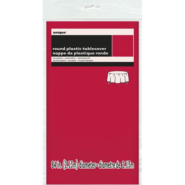 Amscan Rund plast party bordskydd Red One Size