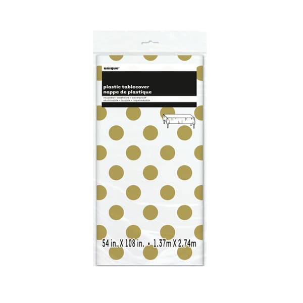 Unique Party Polka Dot Plastic Tablecover