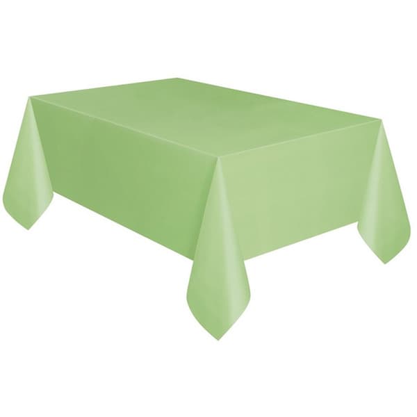 Unique Party Rectangular Plastic Tablecover Apple Green 137 x 274cm