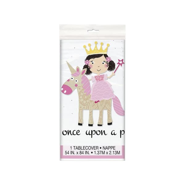 Unique Party Plastic Princess Unicorn Party Table Cover White/Pink One Size