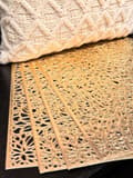 Miniatyrbild 2 av 3: Underlägg Silver Guld Beige Plast 45x30 cm 4-pack