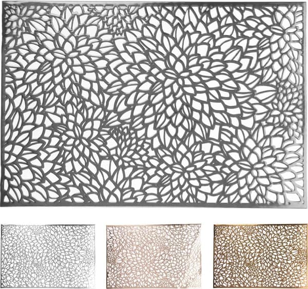 Underlägg Silver Guld Beige Plast 45x30 cm 4-pack