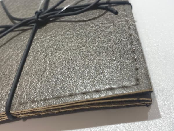 Coasters grå læder look 4-pack