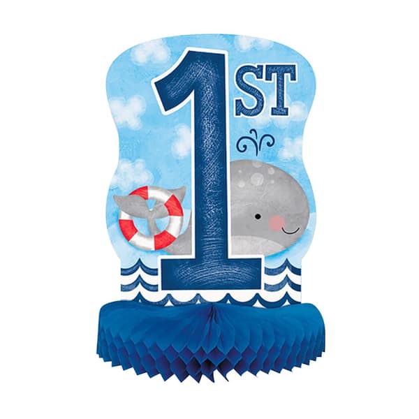 Unique Party Nautical 1st Birthday Honeycomb Centrepiece Multicolour 14 inches