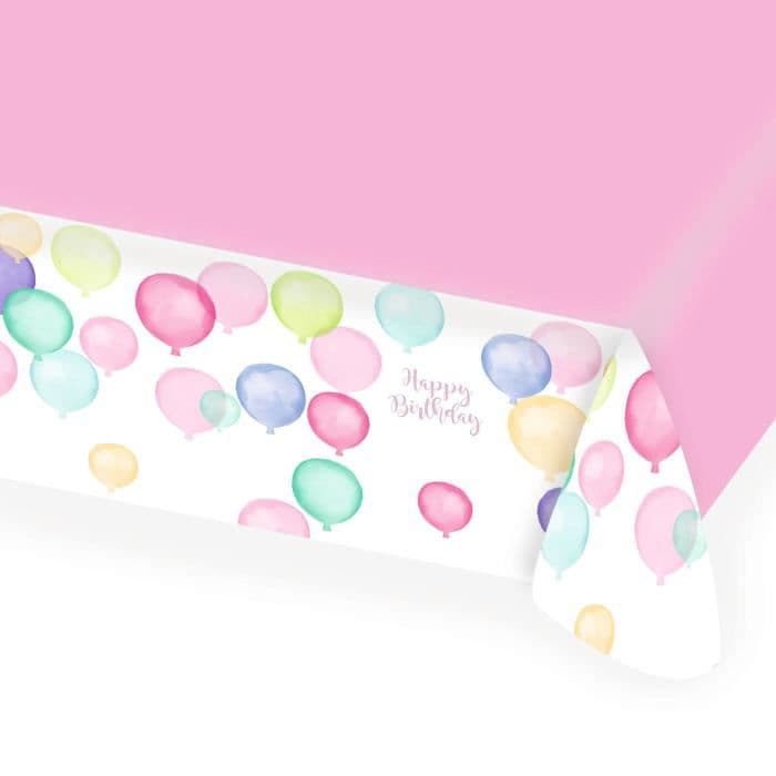 AMSCAN Nappe-papir Tillykke med fødselsdagen Pastel 115 x 175 cm