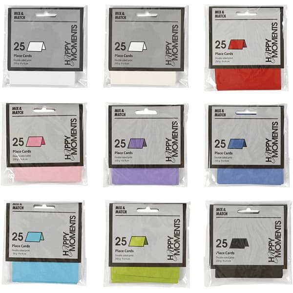 Storpack Placeringskort - 9x4 cm - 30x25 st