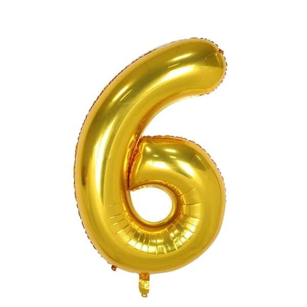 Sifferballonger i Guld Large (100cm)