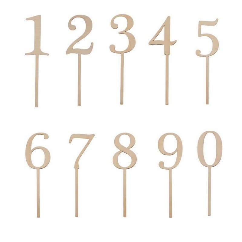 Siffra till tårta/bordsnummer 0 - 9