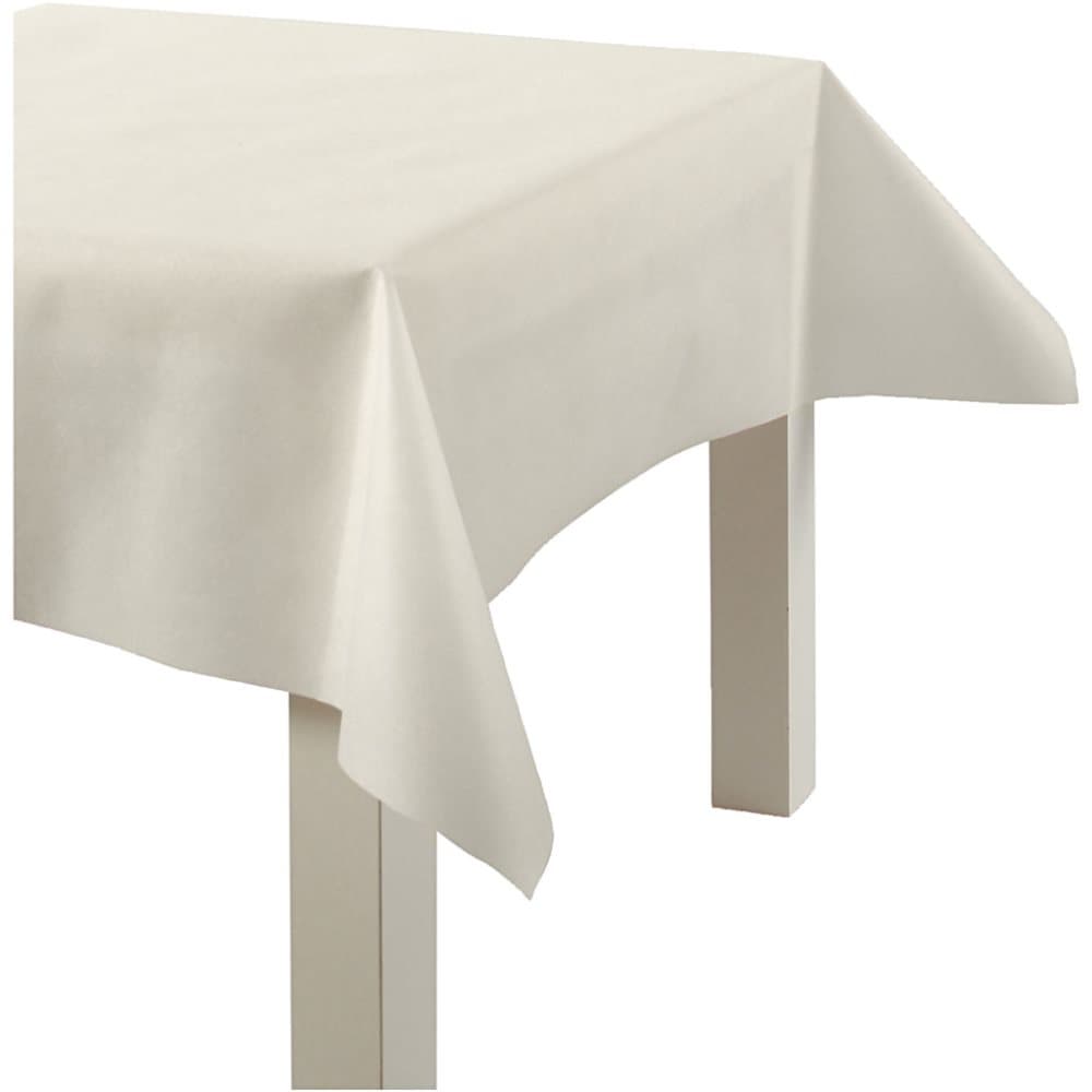 Bordsduk i tygimitation, cream, B: 125 cm, 70 g, 10 m/ 1 rl.