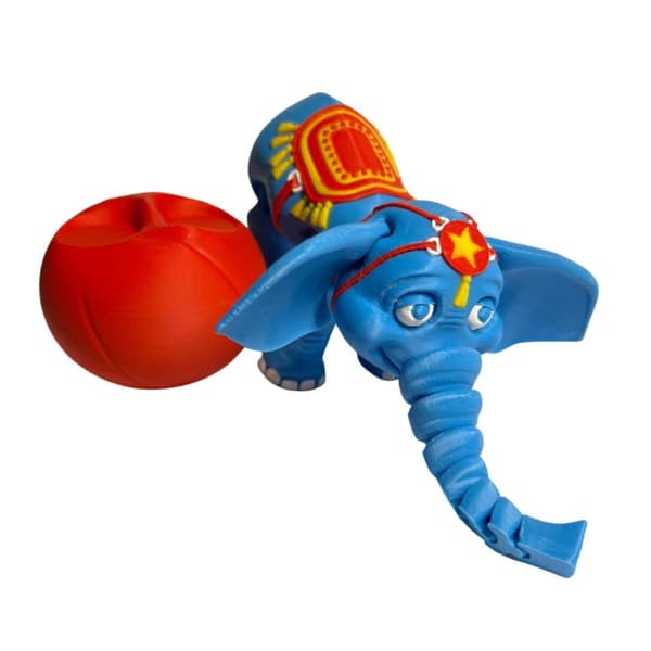 Flexi Elephant med ball sirkus leketøy dekorasjon