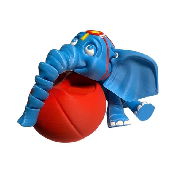 Flexi Elephant med ball sirkus leketøy dekorasjon