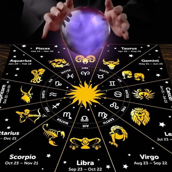 Tarot-korttiliina - horoskooppi - 80 x 80 cm