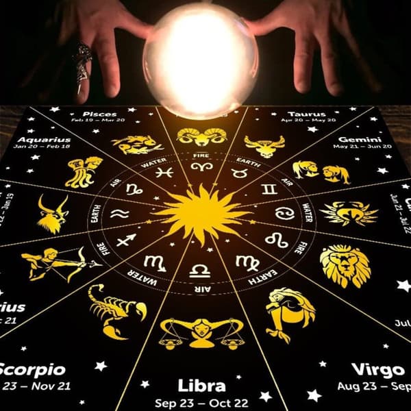 Tarot-korttiliina - horoskooppi - 80 x 80 cm