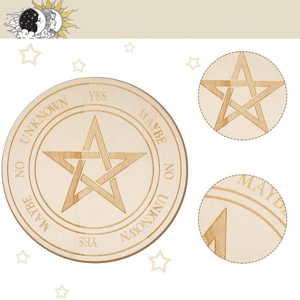 Træplade til spådom - Pentagram