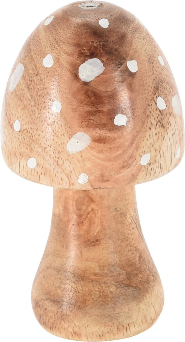 Svamp Grön Brun Beige Dekoration Trä 9x15 cm