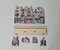 Miniatyrbild 3 av 9: Story Street – En liten litterär High Street modell byscen Lägg till LED ljus