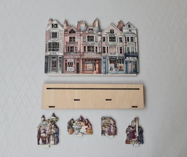 Story Street – En liten litterär High Street modell byscen Lägg till LED ljus